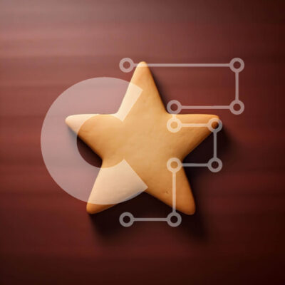 Intra Συλλεκτικό Ξύλινο Παζλ Plywood  4mm - Μπισκότο σε σχήμα αστεριού σε ξύλινη επιφάνεια Σε Ξύλινο Κουτί - Διαστάσεις: 10x10 cm – 25 κομμάτια - Image 1