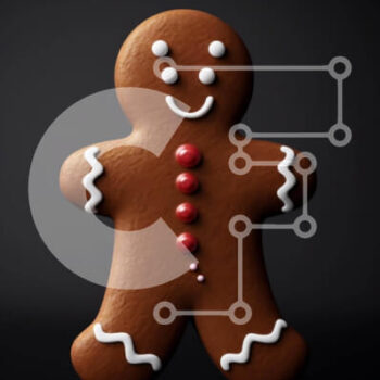 Intra Συλλεκτικό Ξύλινο Παζλ Plywood  4mm - Gingerbread Man Cookie με κόκκινα και λευκά διακοσμητικά Σε Ξύλινο Κουτί - Διαστάσεις: 10x10 cm – 25 κομμάτια - Image 1