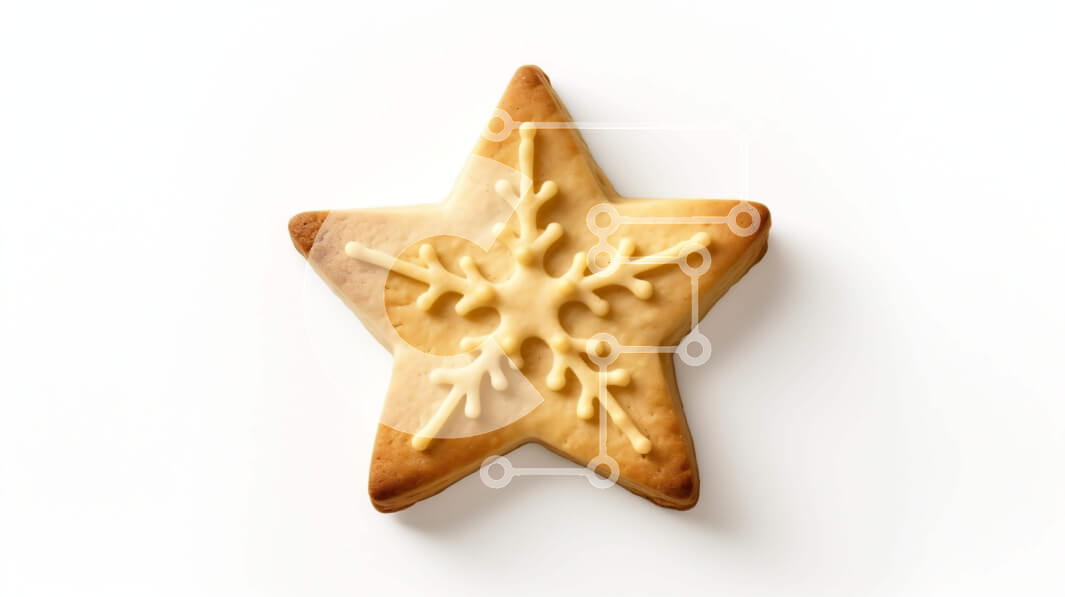 Intra Συλλεκτικό Ξύλινο Παζλ Plywood  4mm - Μπισκότο σε σχήμα αστεριού για εορταστική διακόσμηση Σε Ξύλινο Κουτί - Διαστάσεις: 10x10 cm – 25 κομμάτια