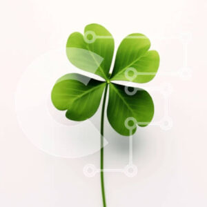 Intra Συλλεκτικό Ξύλινο Παζλ Plywood  4mm - Τετράφυλλο τριφύλλι σε άσπρο φόντο Σε Ξύλινο Κουτί - Διαστάσεις: 10x10 cm – 25 κομμάτια