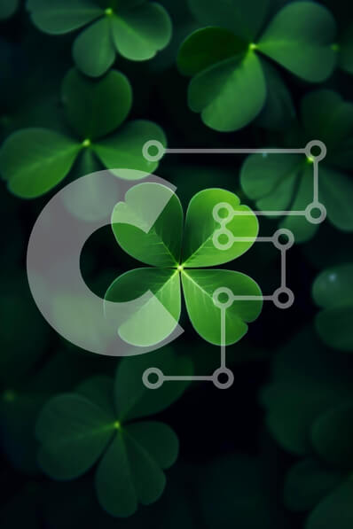 Intra Συλλεκτικό Ξύλινο Παζλ Plywood  4mm - Τετράφυλλο τριφύλλι που συμβολίζει την τύχη και την καλή τύχη Σε Ξύλινο Κουτί - Διαστάσεις: 10x10 cm – 25 κομμάτια