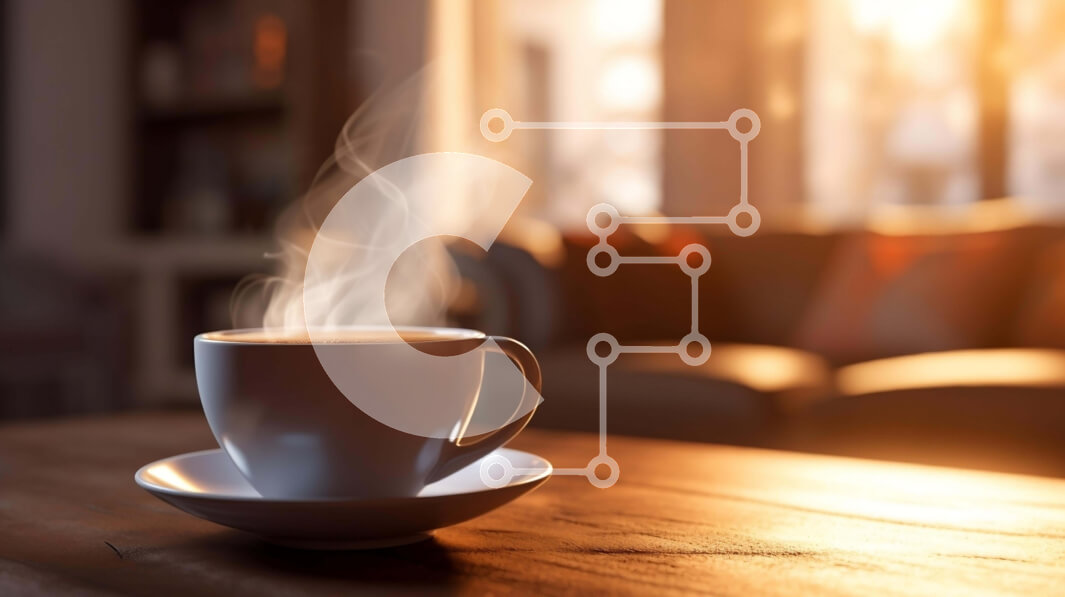 Intra Συλλεκτικό Ξύλινο Παζλ Plywood  4mm - Λευκό φλιτζάνι καφέ με ατμό από ανοιχτό παράθυρο Σε Ξύλινο Κουτί - Διαστάσεις: 10x10 cm – 25 κομμάτια