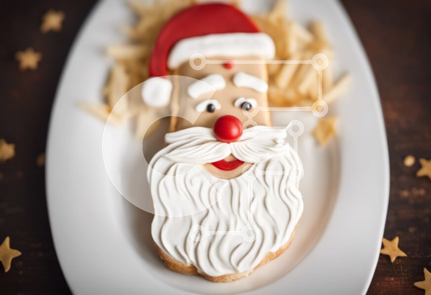 Intra Συλλεκτικό Ξύλινο Παζλ Plywood  4mm - Μπισκότο Άγιου Βασίλη με παγωτό και πασπάλισμα Σε Ξύλινο Κουτί - Διαστάσεις: 10x10 cm – 25 κομμάτια