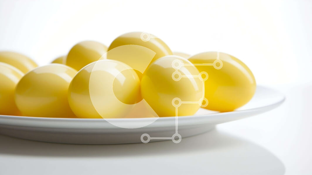 Intra Συλλεκτικό Ξύλινο Παζλ Plywood  4mm - Λευκό πιάτο με κίτρινα αυγά Σε Ξύλινο Κουτί - Διαστάσεις: 10x10 cm – 25 κομμάτια