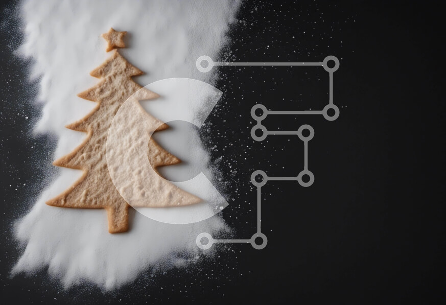 Intra Συλλεκτικό Ξύλινο Παζλ Plywood  4mm - Αναποδογυρισμένο μπισκότο χριστουγεννιάτικο δέντρο με μελόψωμο Σε Ξύλινο Κουτί - Διαστάσεις: 10x10 cm – 25 κομμάτια