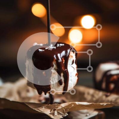 Intra Συλλεκτικό Ξύλινο Παζλ Plywood  4mm - Marshmallow με σοκολάτα Σε Ξύλινο Κουτί - Διαστάσεις: 10x10 cm – 25 κομμάτια - Image 1