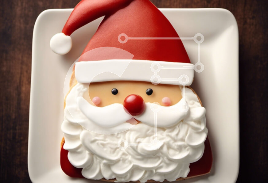 Intra Συλλεκτικό Ξύλινο Παζλ Plywood  4mm - Μπισκότο Άγιου Βασίλη σε ένα άσπρο πιάτο Σε Ξύλινο Κουτί - Διαστάσεις: 10x10 cm – 25 κομμάτια