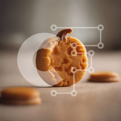 Intra Συλλεκτικό Ξύλινο Παζλ Plywood 4mm - Μπισκότα σε σχήμα κολοκύθας για το Halloween Σε Ξύλινο Κουτί - Διαστάσεις: 10x10 cm – 25 κομμάτια - Image 1