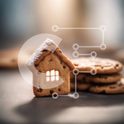 Intra Συλλεκτικό Ξύλινο Παζλ Plywood  4mm - Διακόσμηση μπισκότων σε σχήμα σπιτιού για την εορταστική περίοδο Σε Ξύλινο Κουτί - Διαστάσεις: 10x10 cm – 25 κομμάτια - Image 1