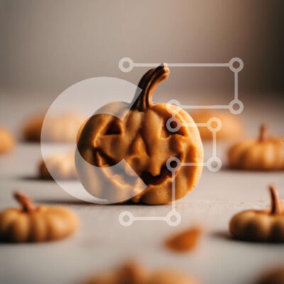 Intra Συλλεκτικό Ξύλινο Παζλ Plywood  4mm - Μπισκότο σε σχήμα κολοκύθας σε ένα τραπέζι Σε Ξύλινο Κουτί - Διαστάσεις: 10x10 cm – 25 κομμάτια - Image 1