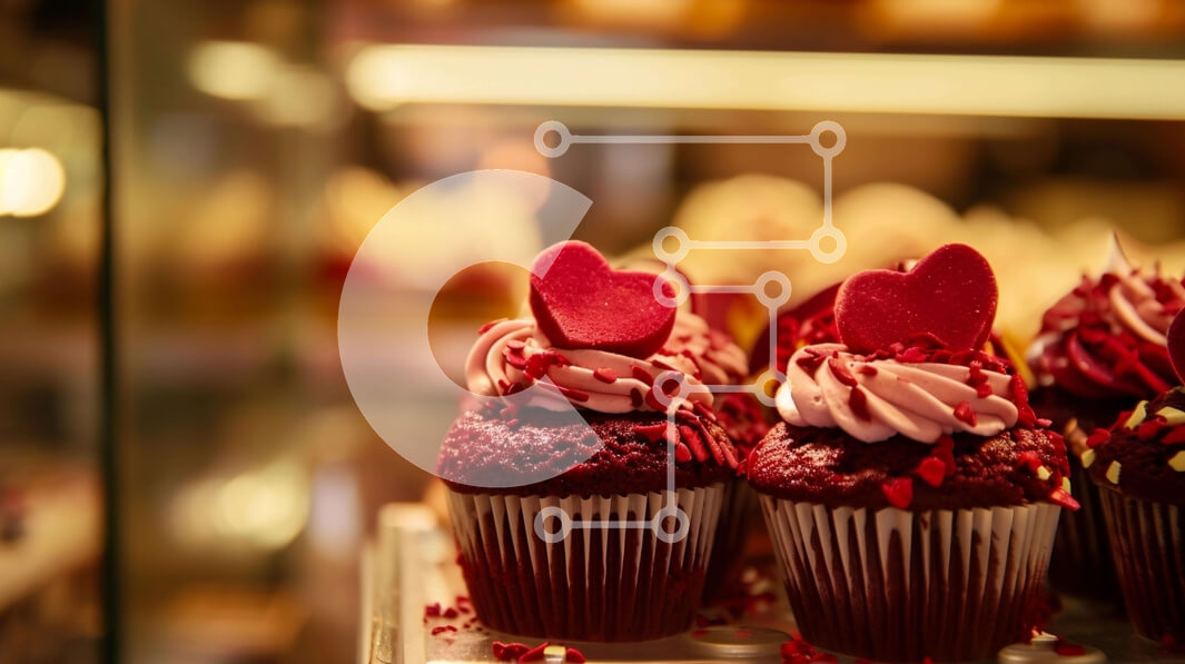 Intra Συλλεκτικό Ξύλινο Παζλ Plywood  4mm - Ποικιλία Cupcakes με Κόκκινο Frosting και Διακοσμητικά σε σχήμα καρδιάς Σε Ξύλινο Κουτί - Διαστάσεις: 10x10 cm – 25 κομμάτια