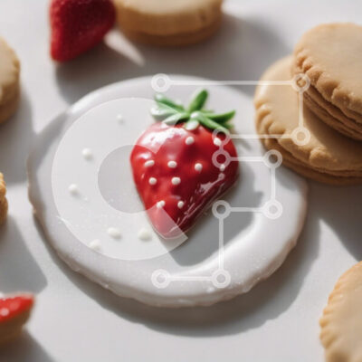 Intra Συλλεκτικό Ξύλινο Παζλ Plywood  4mm - Νόστιμη ποικιλία από μπισκότα και μπισκότα σε λευκό πιάτο Σε Ξύλινο Κουτί - Διαστάσεις: 10x10 cm – 25 κομμάτια - Image 1