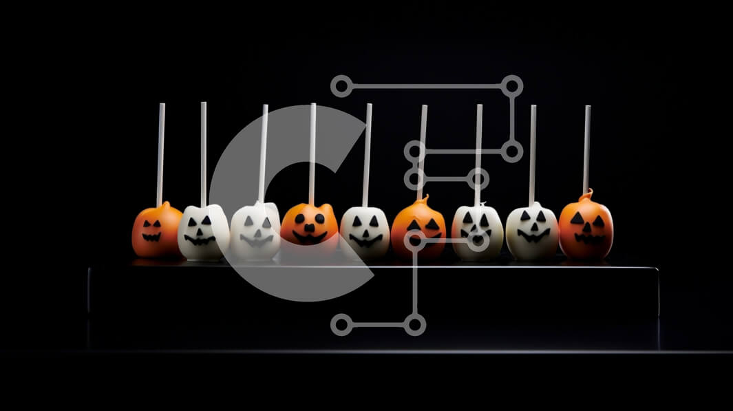 Intra Συλλεκτικό Ξύλινο Παζλ Plywood  4mm - Cake Pops με κολοκυθάκια για το Halloween Σε Ξύλινο Κουτί - Διαστάσεις: 10x10 cm – 25 κομμάτια