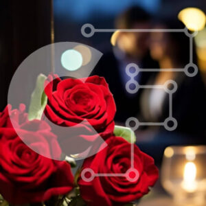 Intra Συλλεκτικό Ξύλινο Παζλ Plywood  4mm - Ρομαντικά κόκκινα τριαντάφυλλα και κερί στο τραπέζι Σε Ξύλινο Κουτί - Διαστάσεις: 10x10 cm – 25 κομμάτια