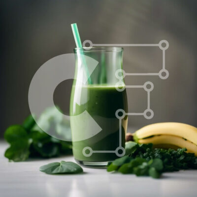 Intra Συλλεκτικό Ξύλινο Παζλ Plywood  4mm - Δροσιστικό πράσινο Smoothie με φρέσκα υλικά Σε Ξύλινο Κουτί - Διαστάσεις: 10x10 cm – 25 κομμάτια - Image 1