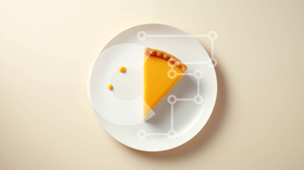 Intra Συλλεκτικό Ξύλινο Παζλ Plywood  4mm - Φέτα πίτας με σάλτσα πορτοκαλιού σε ένα άσπρο πιάτο Σε Ξύλινο Κουτί - Διαστάσεις: 10x10 cm – 25 κομμάτια