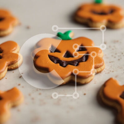 Intra Συλλεκτικό Ξύλινο Παζλ Plywood  4mm - Διάφορα μπισκότα σε σχήμα κολοκύθας για το Halloween Σε Ξύλινο Κουτί - Διαστάσεις: 10x10 cm – 25 κομμάτια - Image 1