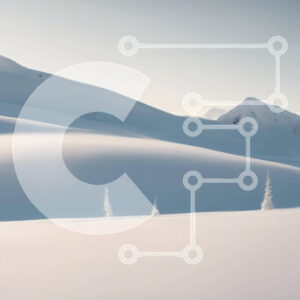 Intra Συλλεκτικό Ξύλινο Παζλ Plywood  4mm - Χιονισμένο τοπίο με δέντρα και βουνά Σε Ξύλινο Κουτί - Διαστάσεις: 10x10 cm – 25 κομμάτια