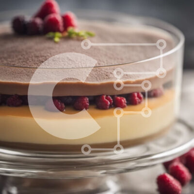 Intra Συλλεκτικό Ξύλινο Παζλ Plywood  4mm - Λαχταριστό κέικ σοκολάτας με μους βατόμουρου και μούρα Σε Ξύλινο Κουτί - Διαστάσεις: 10x10 cm – 25 κομμάτια - Image 1