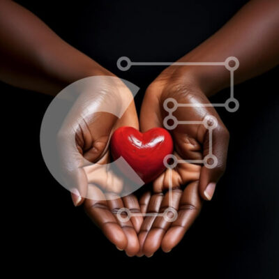 Intra Συλλεκτικό Ξύλινο Παζλ Plywood  4mm - Συγκινητική εικόνα: Χέρια που κρατούν την κόκκινη καρδιά Σε Ξύλινο Κουτί - Διαστάσεις: 10x10 cm – 25 κομμάτια - Image 1