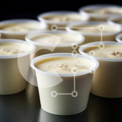 Intra Συλλεκτικό Ξύλινο Παζλ Plywood 4mm - Ομάδα από πλαστικά κύπελλα με λευκή πουτίγκα Σε Ξύλινο Κουτί - Διαστάσεις: 10x10 cm – 25 κομμάτια - Image 1