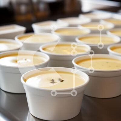 Intra Συλλεκτικό Ξύλινο Παζλ Plywood  4mm - Δίσκος με λευκές κούπες σούπας με καρυκεύματα Σε Ξύλινο Κουτί - Διαστάσεις: 10x10 cm – 25 κομμάτια - Image 1