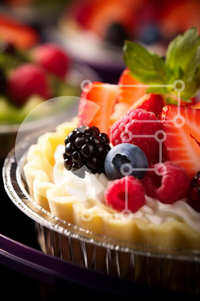 Intra Συλλεκτικό Ξύλινο Παζλ Plywood  4mm - Ποικιλία επιδορπίων με τάρτες φρούτων και φλιτζάνια Σε Ξύλινο Κουτί - Διαστάσεις: 10x10 cm – 25 κομμάτια