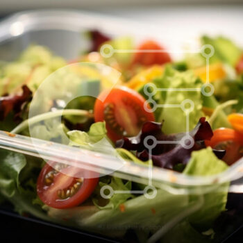 Intra Συλλεκτικό Ξύλινο Παζλ Plywood  4mm - Φρέσκια σαλάτα σε διάφανο πλαστικό δοχείο Σε Ξύλινο Κουτί - Διαστάσεις: 10x10 cm – 25 κομμάτια - Image 1