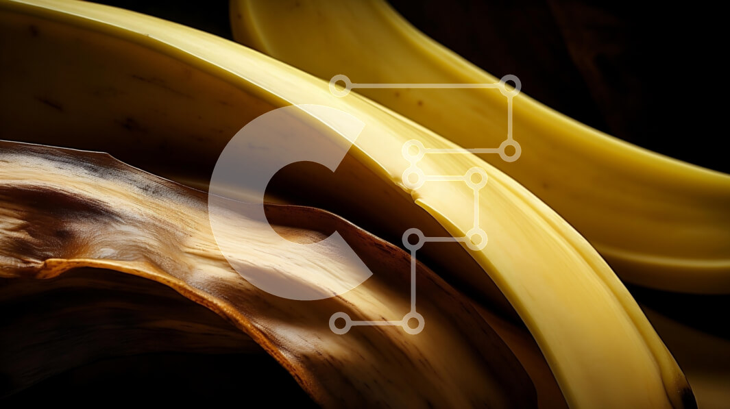 Intra Συλλεκτικό Ξύλινο Παζλ Plywood  4mm - Κοντινό πλάνο της μπανάνας Σε Ξύλινο Κουτί - Διαστάσεις: 10x10 cm – 25 κομμάτια