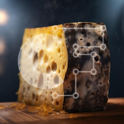 Intra Συλλεκτικό Ξύλινο Παζλ Plywood  4mm - Κομμάτι τυρί σε ξύλινη σανίδα κοπής Σε Ξύλινο Κουτί - Διαστάσεις: 10x10 cm – 25 κομμάτια - Image 1