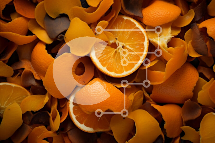 Intra Συλλεκτικό Ξύλινο Παζλ Plywood  4mm - Σωρός από φλούδες και φέτες πορτοκαλιού Σε Ξύλινο Κουτί - Διαστάσεις: 10x10 cm – 25 κομμάτια