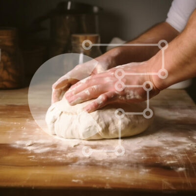 Intra Συλλεκτικό Ξύλινο Παζλ Plywood  4mm - Πρόσωπο που ζυμώνει τη ζύμη Σε Ξύλινο Κουτί - Διαστάσεις: 10x10 cm – 25 κομμάτια - Image 1