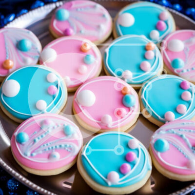 Intra Συλλεκτικό Ξύλινο Παζλ Plywood  4mm - Πιάτο με μπισκότα με πολύχρωμα διακοσμητικά Σε Ξύλινο Κουτί - Διαστάσεις: 10x10 cm – 25 κομμάτια - Image 1