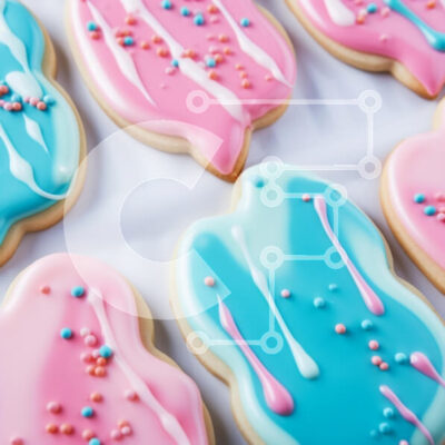 Intra Συλλεκτικό Ξύλινο Παζλ Plywood  4mm - Δίσκος με πολύχρωμα μπισκότα ζάχαρης Σε Ξύλινο Κουτί - Διαστάσεις: 10x10 cm – 25 κομμάτια - Image 1