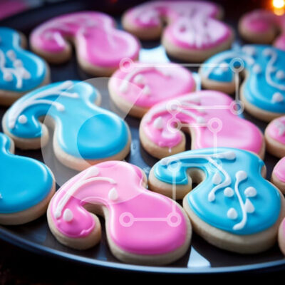 Intra Συλλεκτικό Ξύλινο Παζλ Plywood  4mm - Δίσκος με πολύχρωμα διακοσμημένα μπισκότα Σε Ξύλινο Κουτί - Διαστάσεις: 10x10 cm – 25 κομμάτια - Image 1