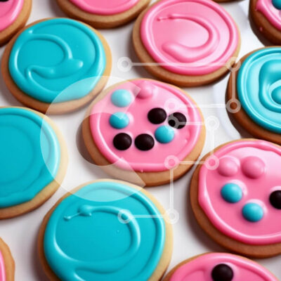 Intra Συλλεκτικό Ξύλινο Παζλ Plywood 4mm - Πολύχρωμα παγωμένα μπισκότα στο τραπέζι Σε Ξύλινο Κουτί - Διαστάσεις: 10x10 cm – 25 κομμάτια - Image 1