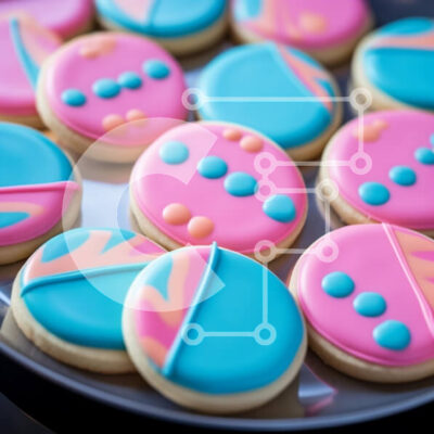 Intra Συλλεκτικό Ξύλινο Παζλ Plywood 4mm - Πολύχρωμα διακοσμημένα μπισκότα Σε Ξύλινο Κουτί - Διαστάσεις: 10x10 cm – 25 κομμάτια - Image 1