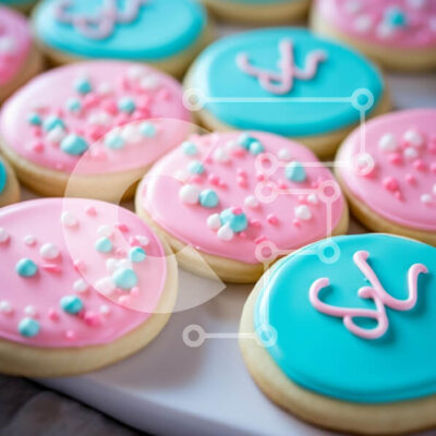 Intra Συλλεκτικό Ξύλινο Παζλ Plywood  4mm - Πολύχρωμα μπισκότα διακοσμημένα με γράμματα Σε Ξύλινο Κουτί - Διαστάσεις: 10x10 cm – 25 κομμάτια - Image 1