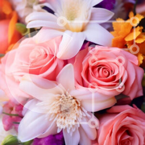 Intra Συλλεκτικό Ξύλινο Παζλ Plywood  4mm - Πολύχρωμο μπουκέτο λουλούδια Σε Ξύλινο Κουτί - Διαστάσεις: 10x10 cm – 25 κομμάτια