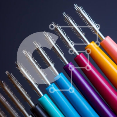 Intra Συλλεκτικό Ξύλινο Παζλ Plywood  4mm - Πολύχρωμα ραβδιά επέκτασης βλεφαρίδων και μάσκαρα Σε Ξύλινο Κουτί - Διαστάσεις: 10x10 cm – 25 κομμάτια - Image 1