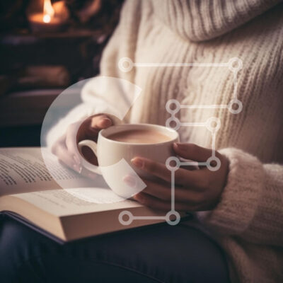 Intra Συλλεκτικό Ξύλινο Παζλ Plywood  4mm - Ζεστή στιγμή ανάγνωσης με ζεστό ρόφημα Σε Ξύλινο Κουτί - Διαστάσεις: 10x10 cm – 25 κομμάτια - Image 1