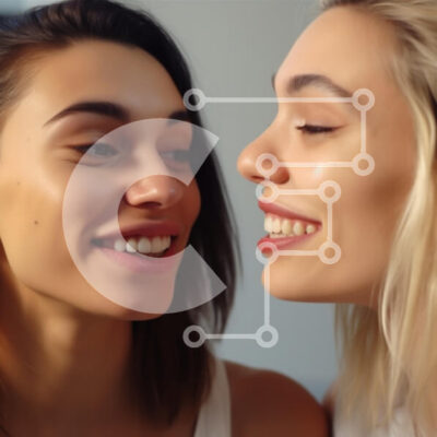 Intra Συλλεκτικό Ξύλινο Παζλ Plywood  4mm - Χαρούμενο πορτρέτο φιλίας δύο γυναικών Σε Ξύλινο Κουτί - Διαστάσεις: 10x10 cm – 25 κομμάτια - Image 1