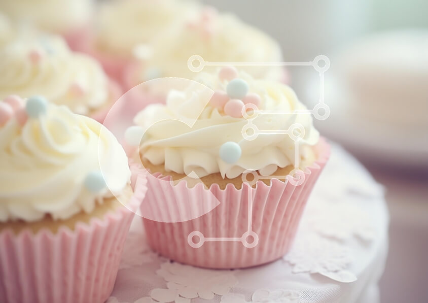 Intra Συλλεκτικό Ξύλινο Παζλ Plywood  4mm - Λαχταριστά Cupcakes με Κρεμώδη Πάγωμα και Παστέλ Διακοσμήσεις Σε Ξύλινο Κουτί - Διαστάσεις: 10x10 cm – 25 κομμάτια