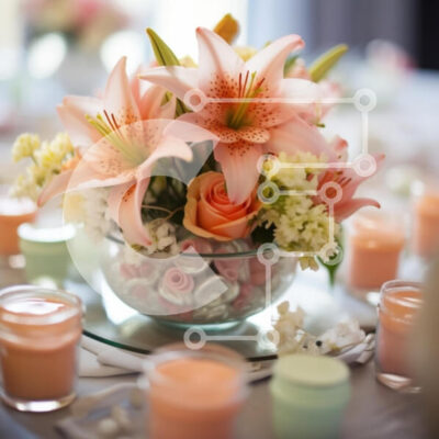 Intra Συλλεκτικό Ξύλινο Παζλ Plywood  4mm - Κομψή φλοράλ σύνθεση με κεριά Σε Ξύλινο Κουτί - Διαστάσεις: 10x10 cm – 25 κομμάτια - Image 1