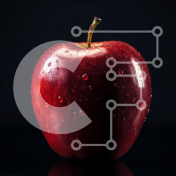 Intra Συλλεκτικό Ξύλινο Παζλ Plywood  4mm - Φρέσκο ​​κόκκινο μήλο με σταγονίδια νερού Σε Ξύλινο Κουτί - Διαστάσεις: 10x10 cm – 25 κομμάτια - Image 1