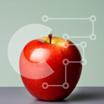 Intra Συλλεκτικό Ξύλινο Παζλ Plywood  4mm - Φρέσκο ​​κόκκινο μήλο σε πράσινο φόντο Σε Ξύλινο Κουτί - Διαστάσεις: 10x10 cm – 25 κομμάτια - Image 1