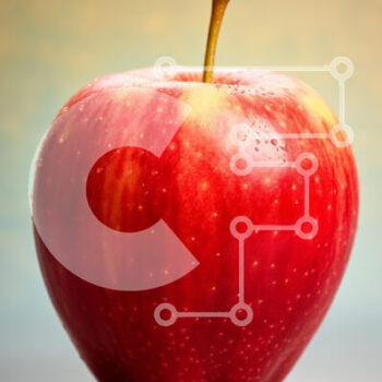 Intra Συλλεκτικό Ξύλινο Παζλ Plywood  4mm - Φρέσκο ​​κόκκινο μήλο με σταγονίδια νερού Σε Ξύλινο Κουτί - Διαστάσεις: 10x10 cm – 25 κομμάτια - Image 1