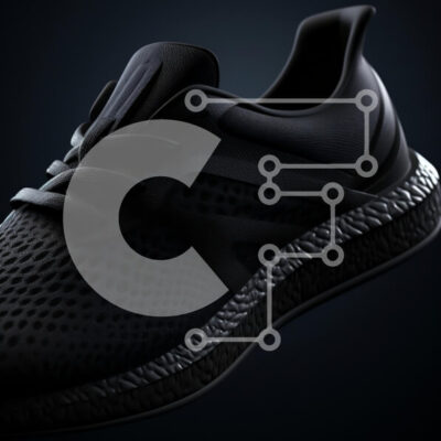 Intra Συλλεκτικό Ξύλινο Παζλ Plywood  4mm - Κοντινό πλάνο ενός κομψού μαύρου αθλητικού παπουτσιού Σε Ξύλινο Κουτί - Διαστάσεις: 10x10 cm – 25 κομμάτια - Image 1