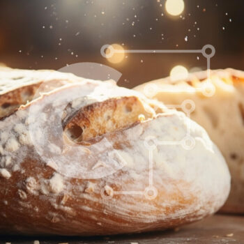 Intra Συλλεκτικό Ξύλινο Παζλ Plywood  4mm - Φρεσκοψημένο ψωμί με αλευρόσκονη Σε Ξύλινο Κουτί - Διαστάσεις: 10x10 cm – 25 κομμάτια - Image 1