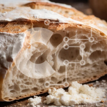 Intra Συλλεκτικό Ξύλινο Παζλ Plywood  4mm - Φρεσκοψημένο ψωμί με ευάερο εσωτερικό Σε Ξύλινο Κουτί - Διαστάσεις: 10x10 cm – 25 κομμάτια - Image 1